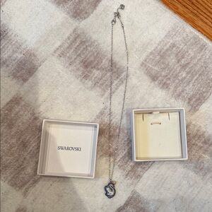 Swarovski Silver-tone Crystal Heart Pendant Necklace